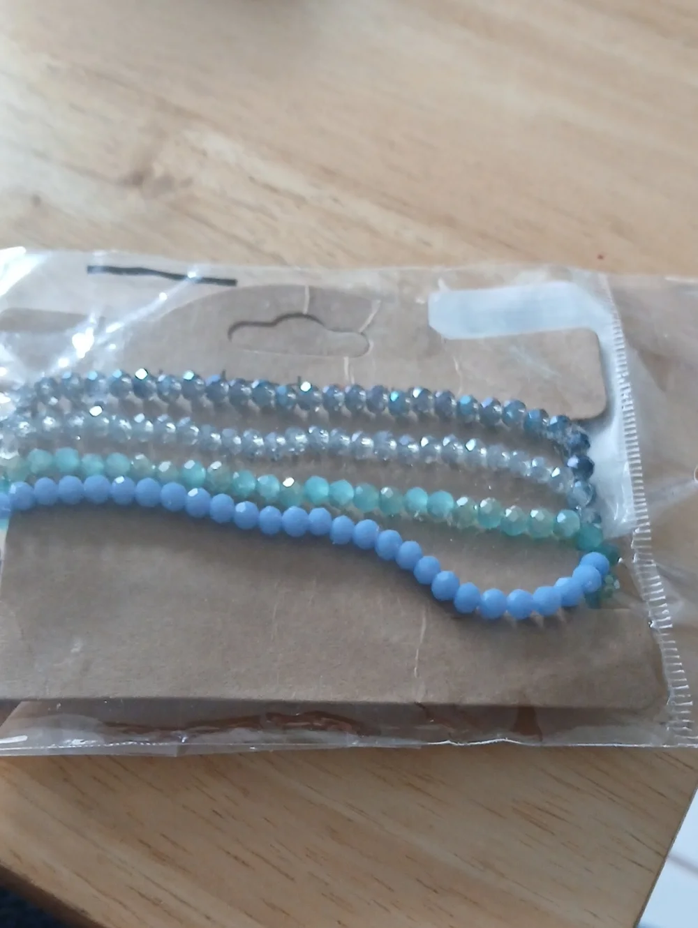 New Look Beaded Stretch Bracelet Set in Blue and Aqua